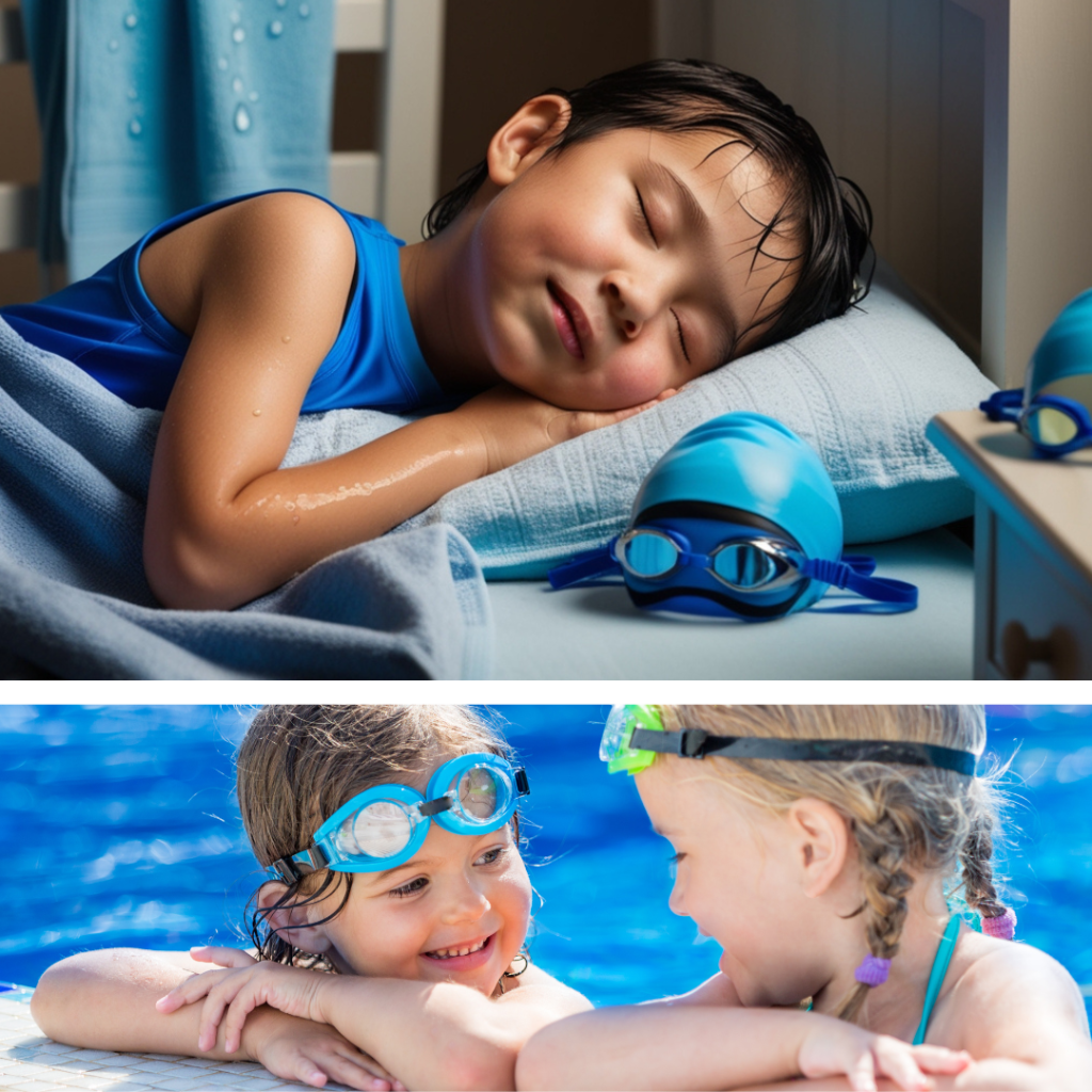 niños natación y sueño